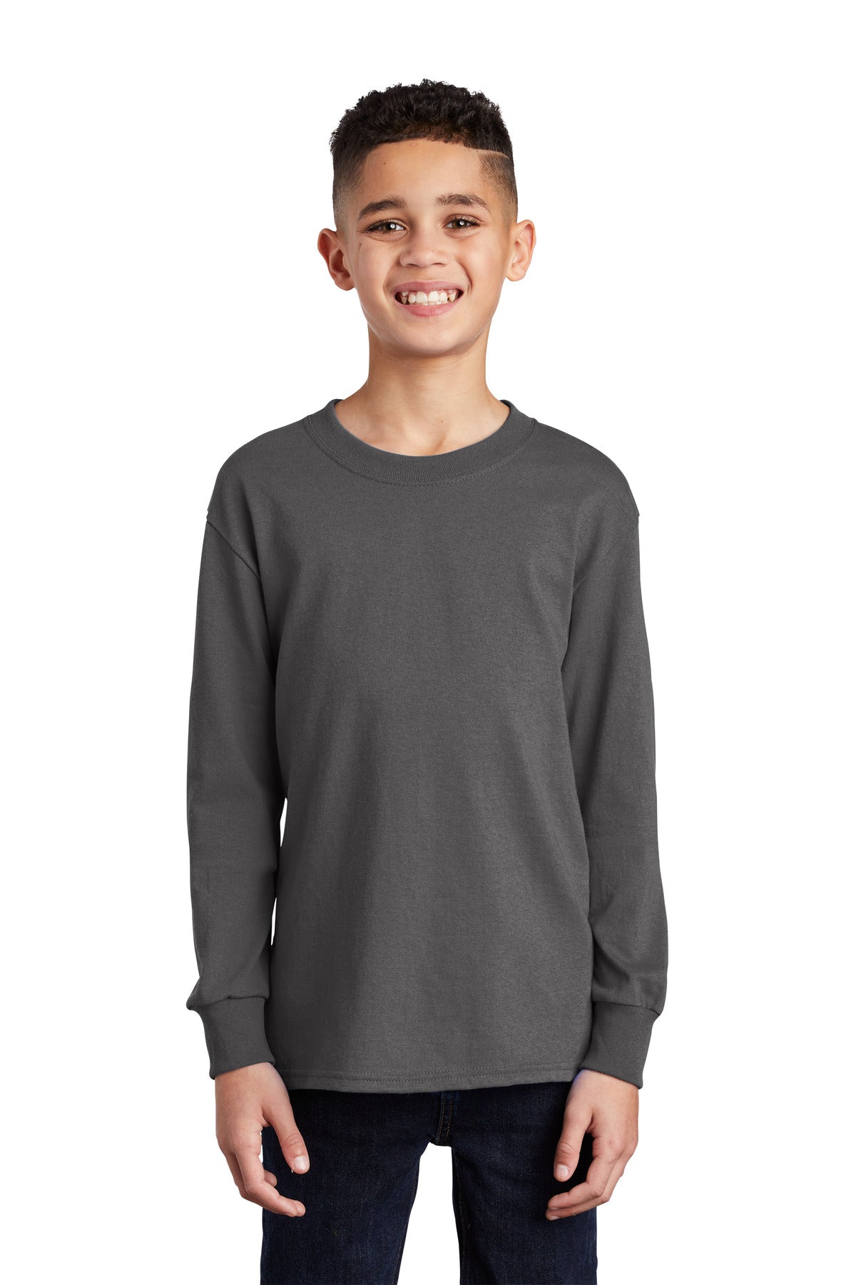 Port & Company® Youth Long Sleeve Core Cotton Tee
