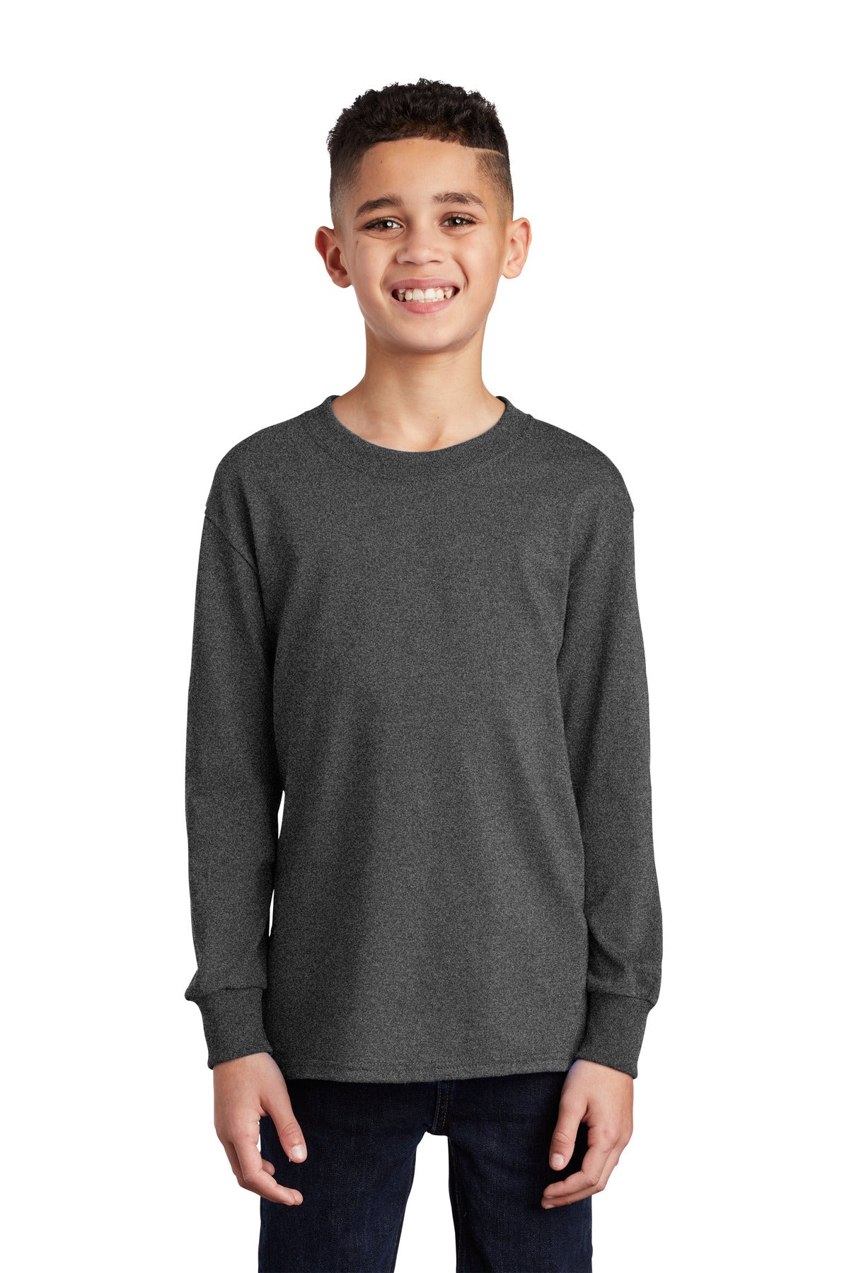 Port & Company® Youth Long Sleeve Core Cotton Tee