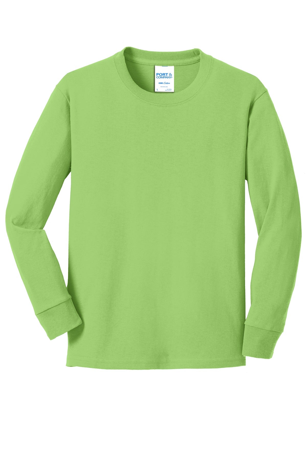 Port & Company® Youth Long Sleeve Core Cotton Tee