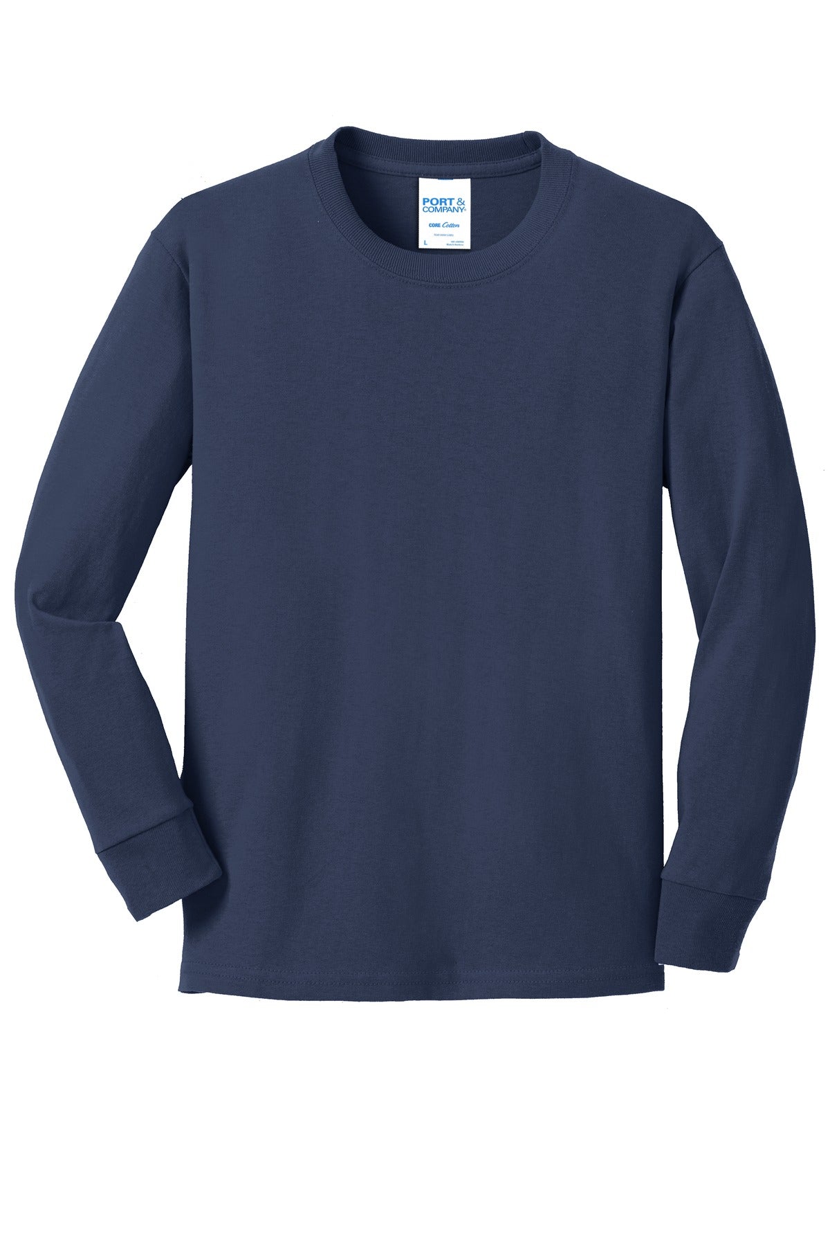 Port & Company® Youth Long Sleeve Core Cotton Tee