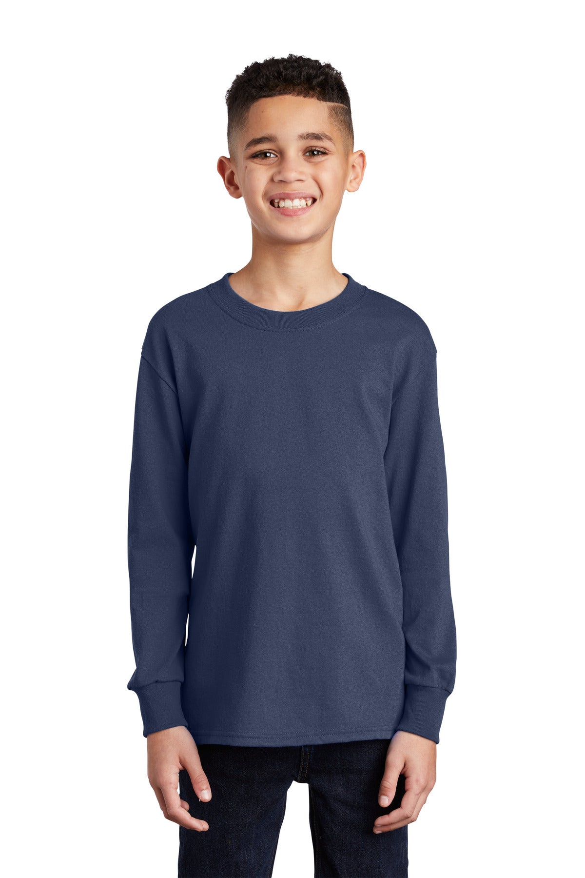 Port & Company® Youth Long Sleeve Core Cotton Tee