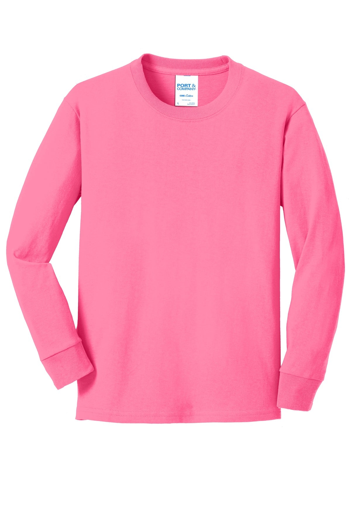 Port & Company® Youth Long Sleeve Core Cotton Tee
