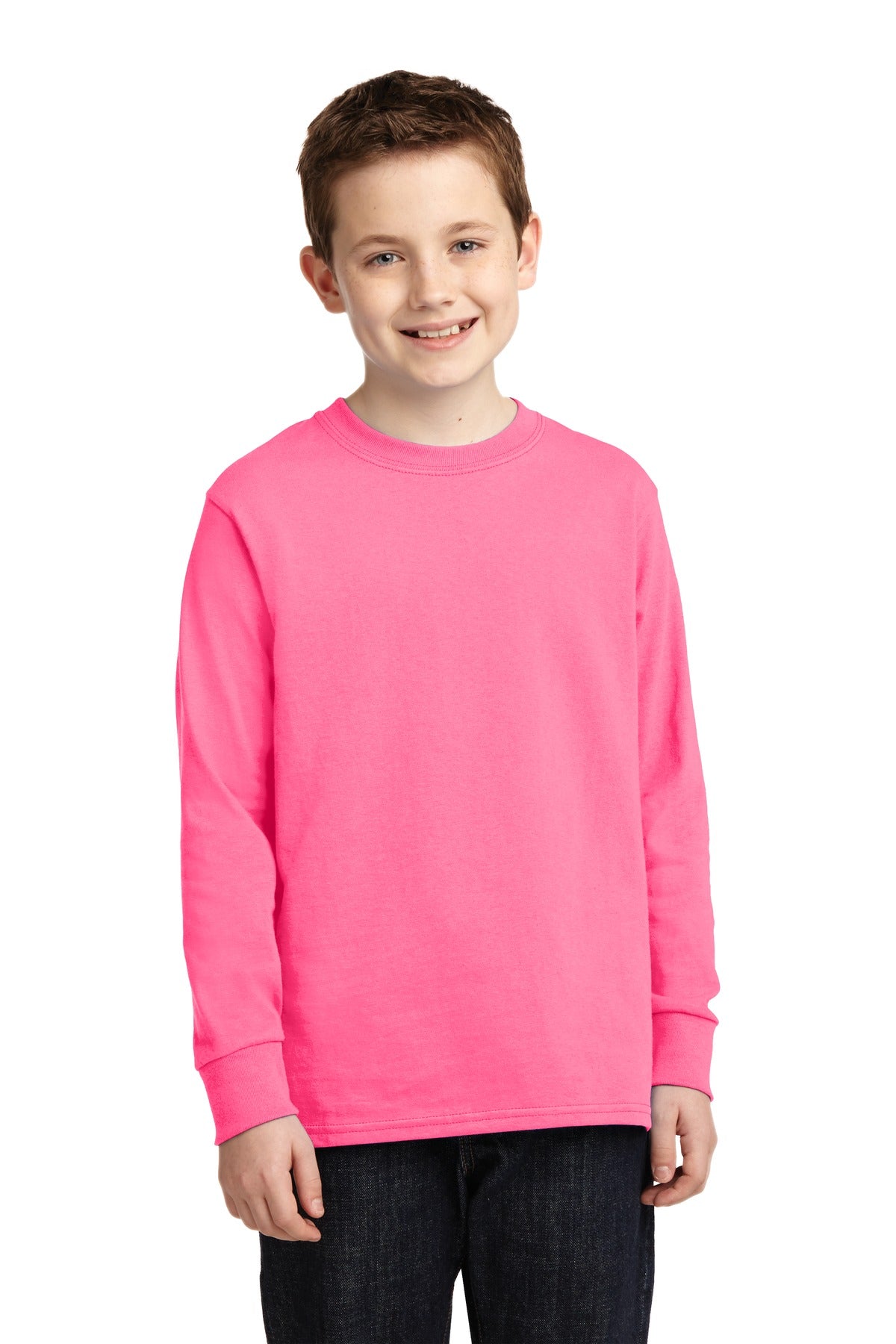 Port & Company® Youth Long Sleeve Core Cotton Tee