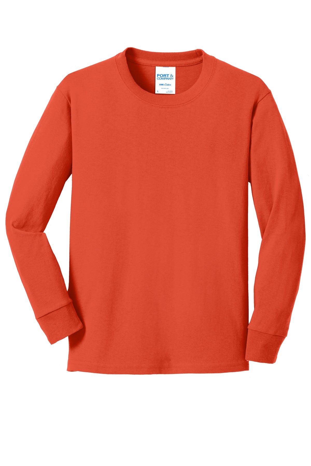 Port & Company® Youth Long Sleeve Core Cotton Tee