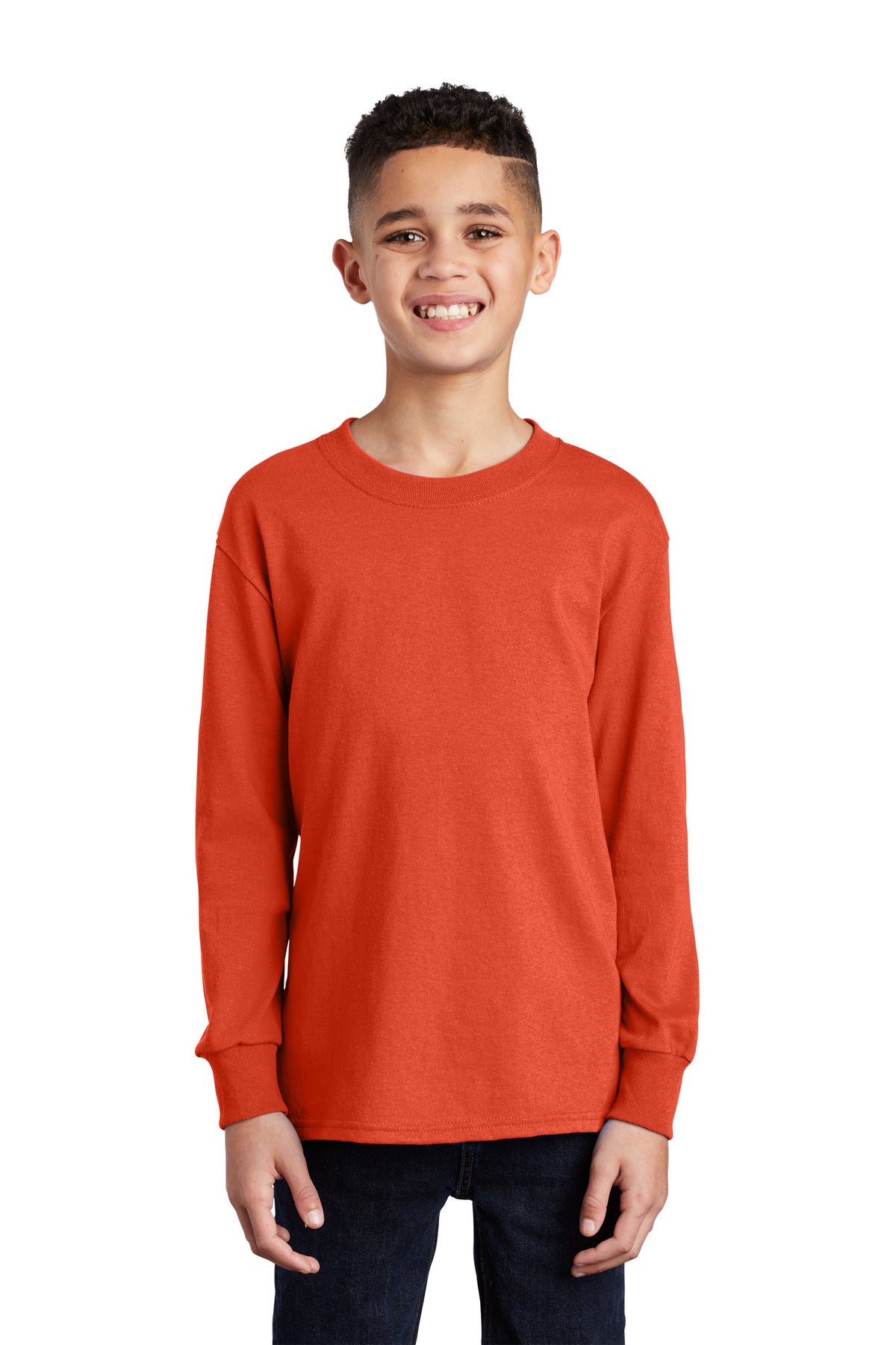 Port & Company® Youth Long Sleeve Core Cotton Tee