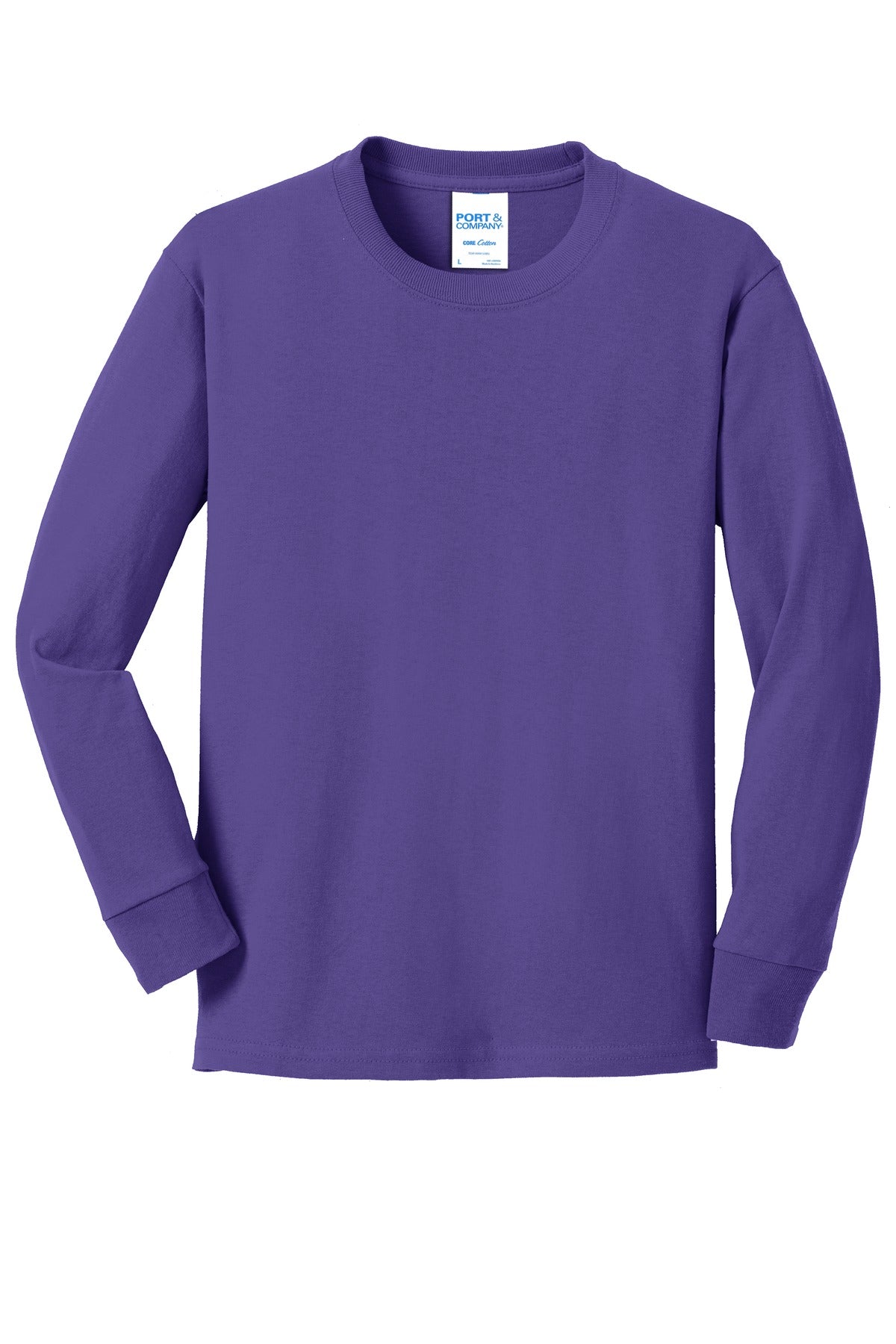 Port & Company® Youth Long Sleeve Core Cotton Tee