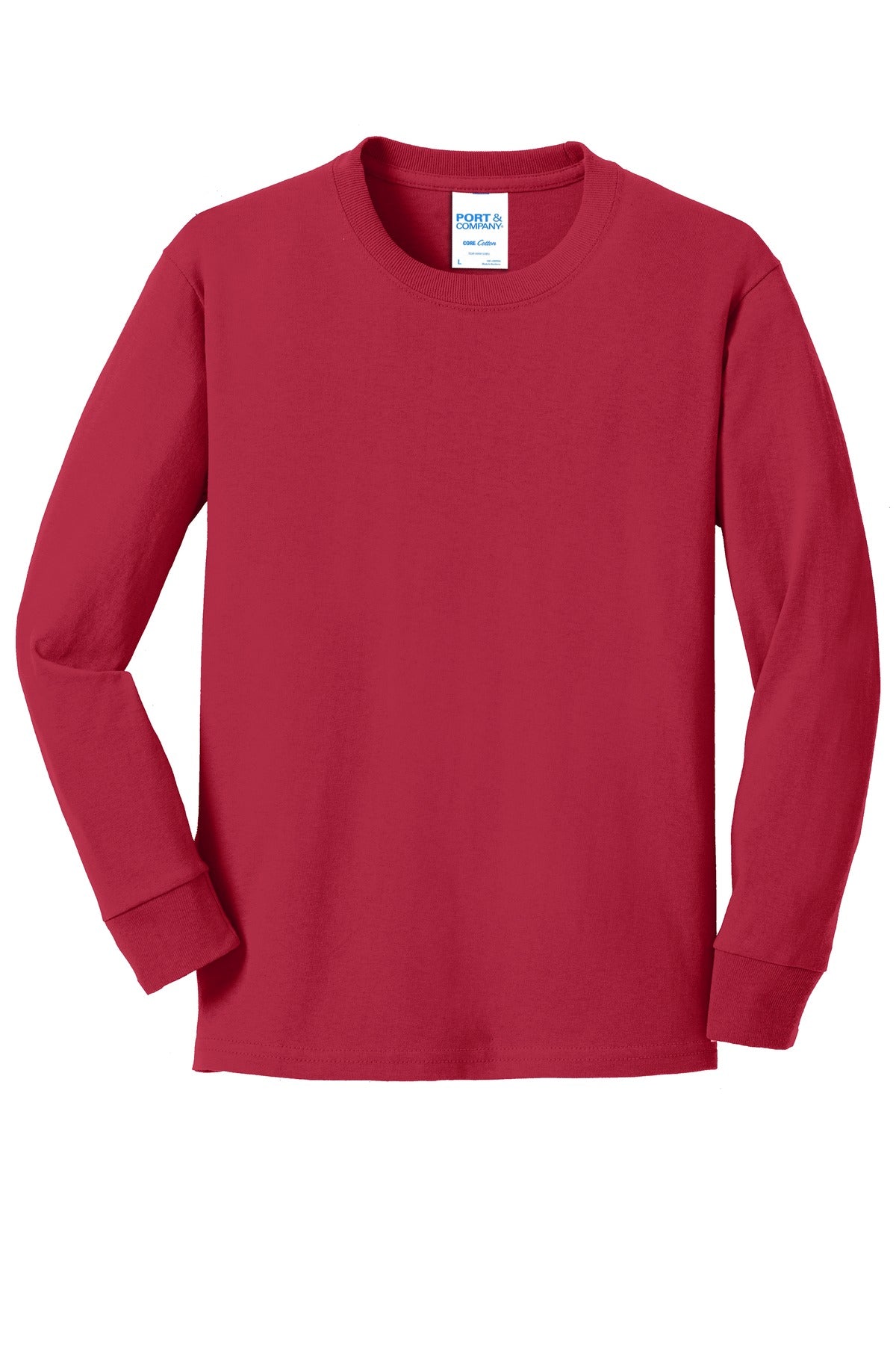 Port & Company® Youth Long Sleeve Core Cotton Tee