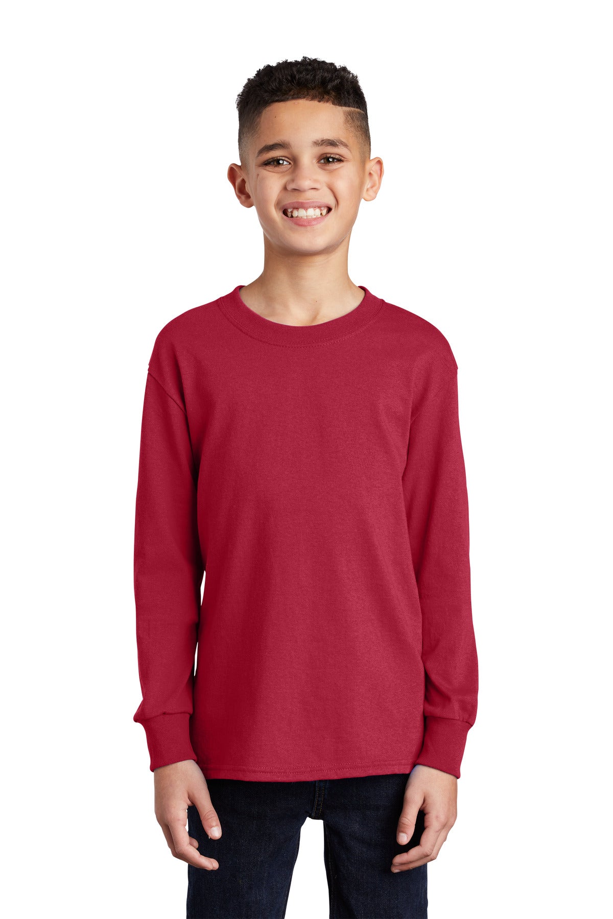 Port & Company® Youth Long Sleeve Core Cotton Tee