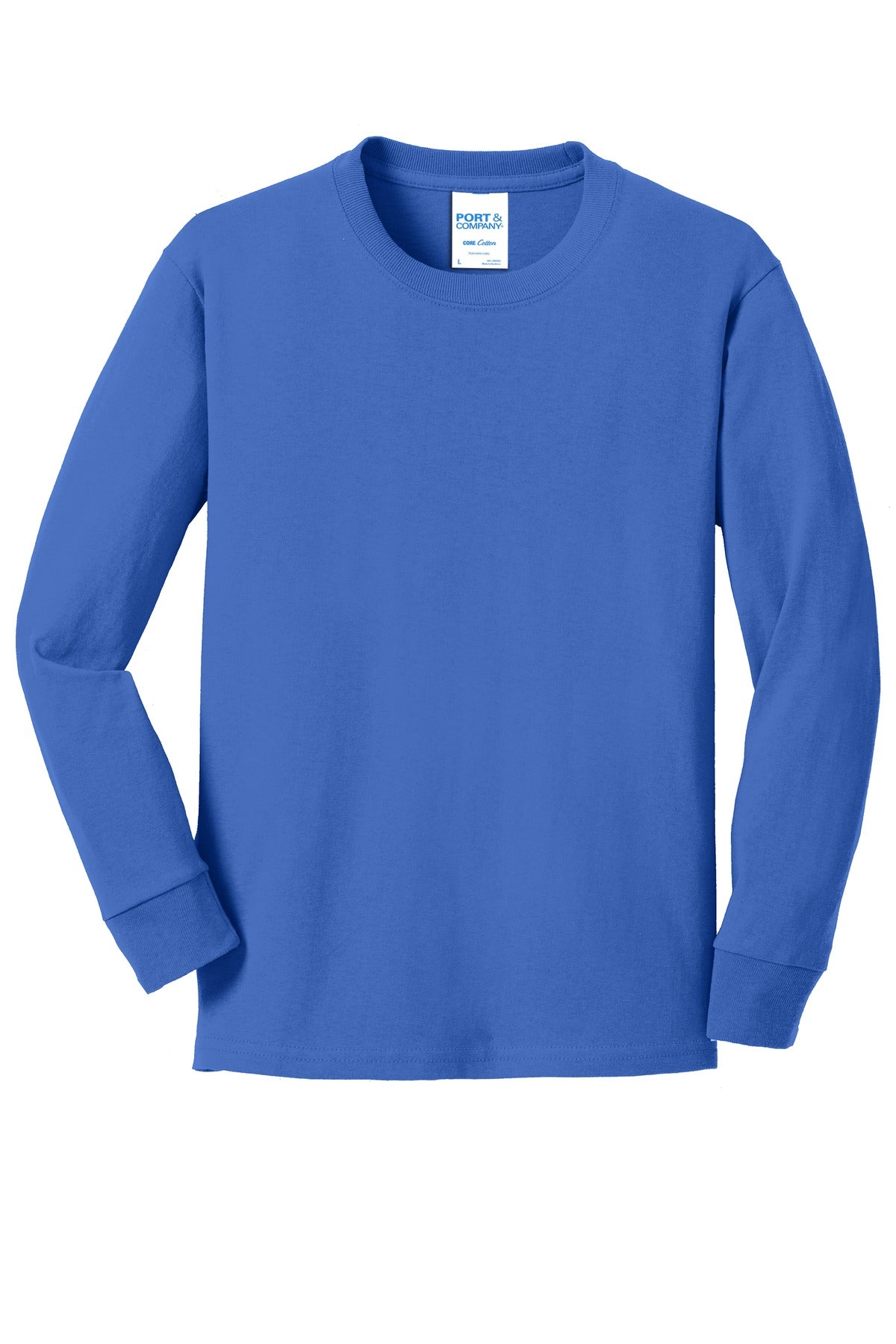 Port & Company® Youth Long Sleeve Core Cotton Tee