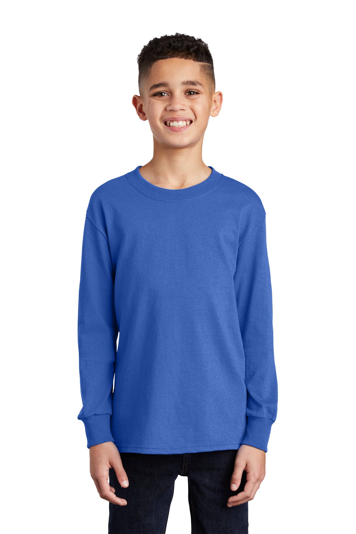 Port & Company® Youth Long Sleeve Core Cotton Tee