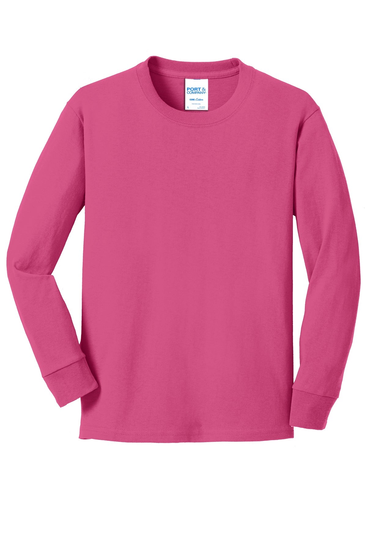 Port & Company® Youth Long Sleeve Core Cotton Tee
