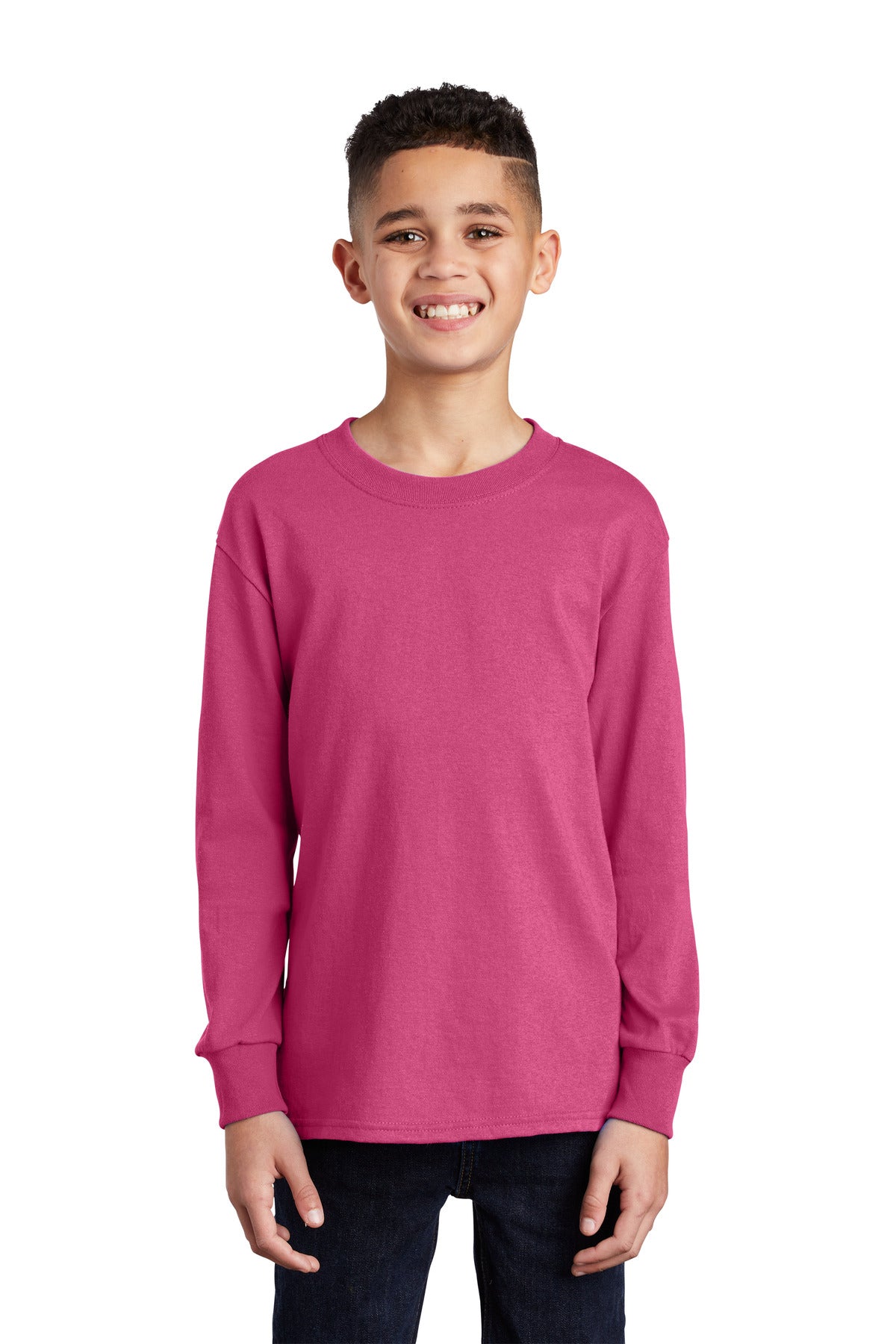 Port & Company® Youth Long Sleeve Core Cotton Tee
