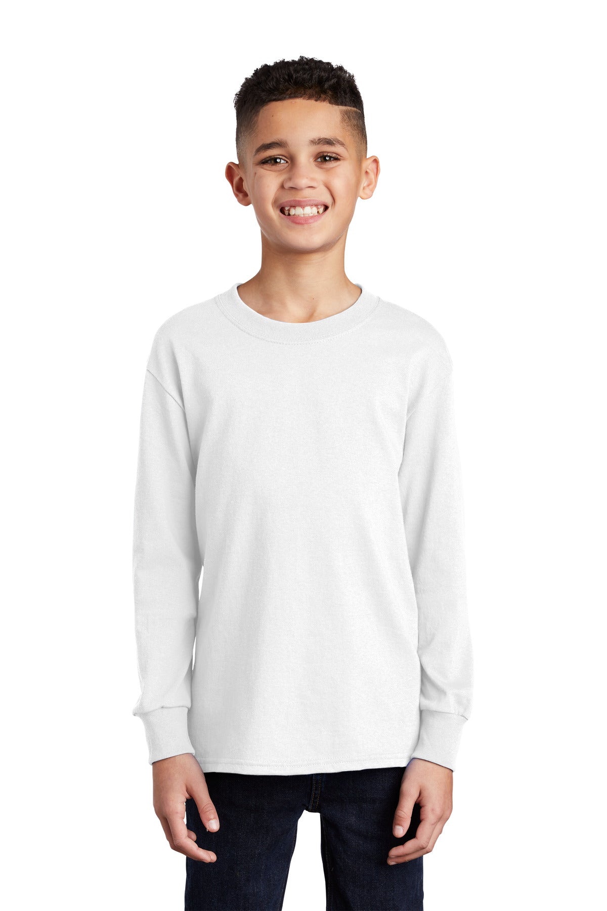 Port & Company® Youth Long Sleeve Core Cotton Tee