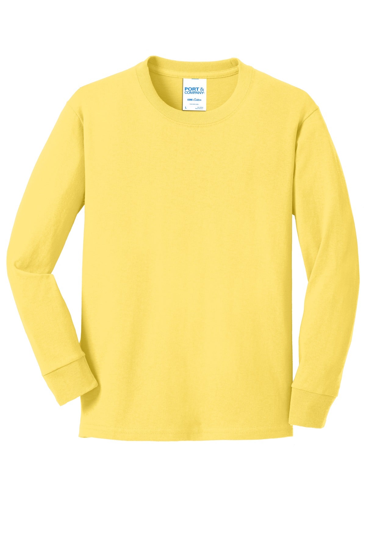 Port & Company® Youth Long Sleeve Core Cotton Tee