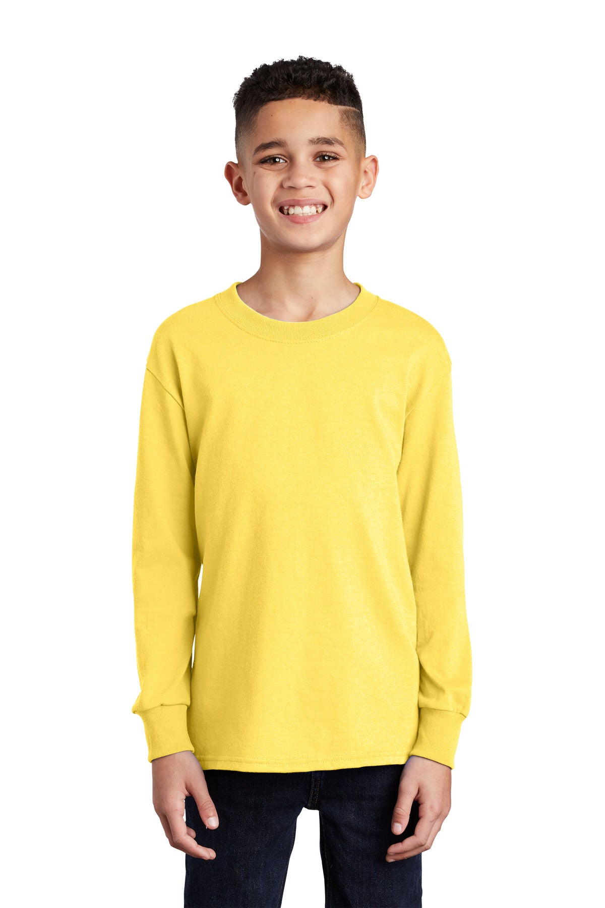 Port & Company® Youth Long Sleeve Core Cotton Tee