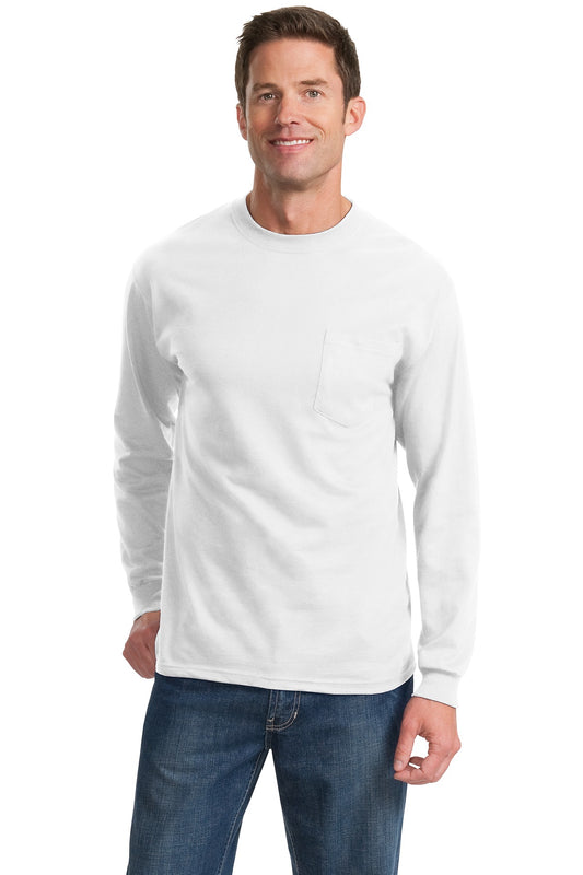 Port & Company® Tall Long Sleeve Essential Pocket Tee