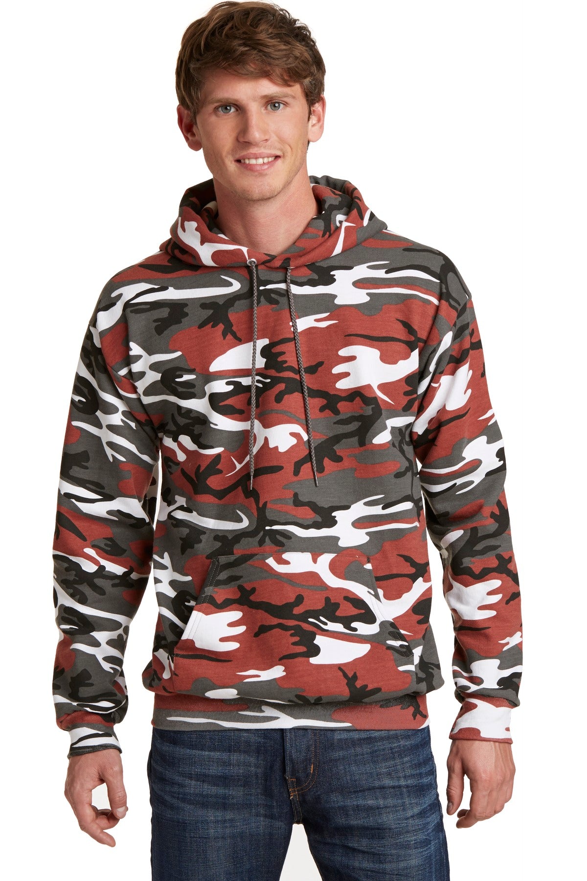 Port & Company® Core Fleece Camo Pullover Hooded Sweatshirt