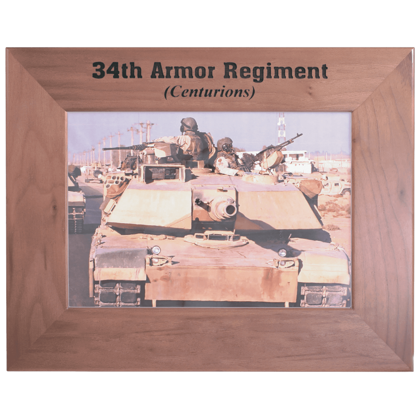 Custom Genuine Walnut Photo Frame with Laser Engraved Logo