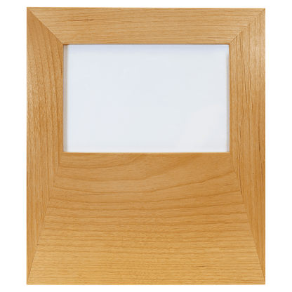 Genuine Red Alder 4"x 6" Picture Frame with 4 1/2" x 8" Engraving Area