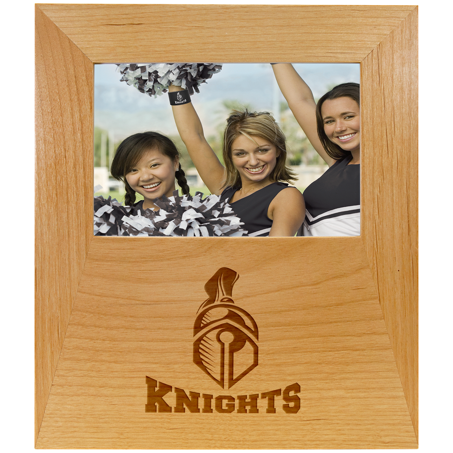 Custom Red Alder Photo Frame with Laser Engraved Logo