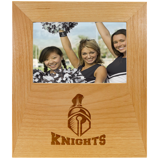Custom Red Alder Photo Frame with Laser Engraved Logo