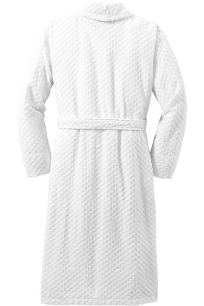 Port Authority® Checkered Terry Shawl Collar Robe