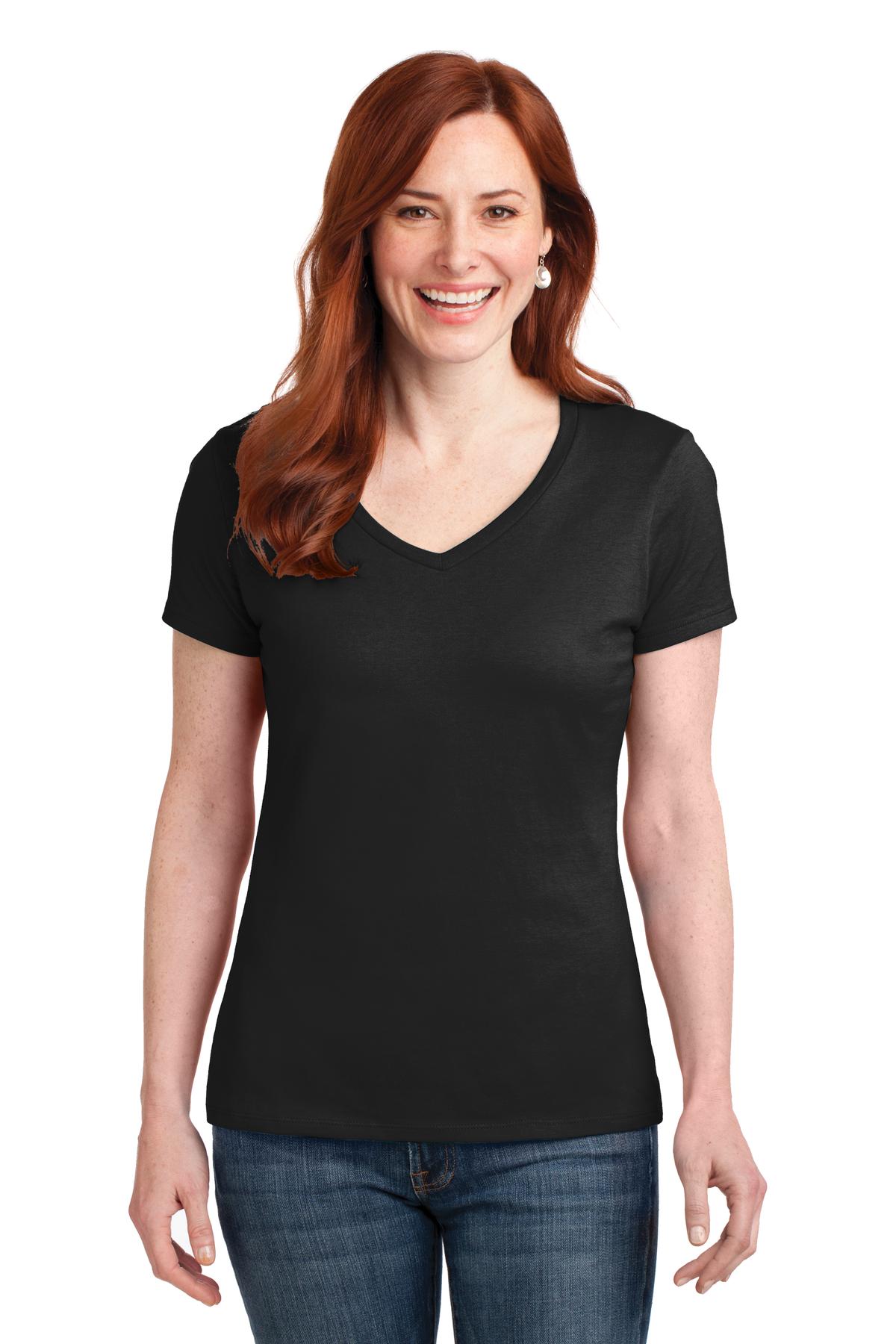 Hanes® Women's Perfect-T Cotton V-Neck T-Shirt