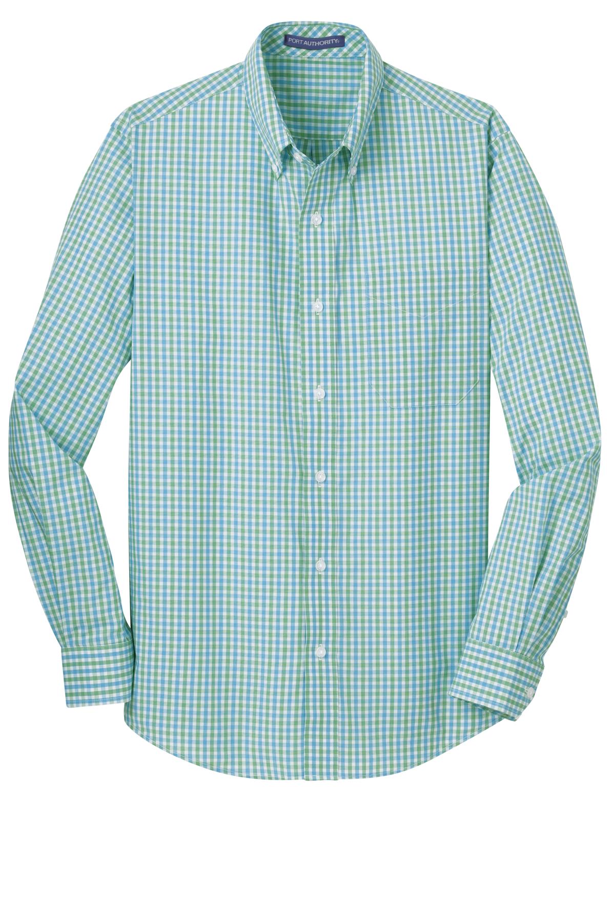 Port Authority® Long Sleeve Gingham Easy Care Shirt