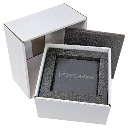 LEDGERWAY 6 Piece Square Slate Coaster Set
