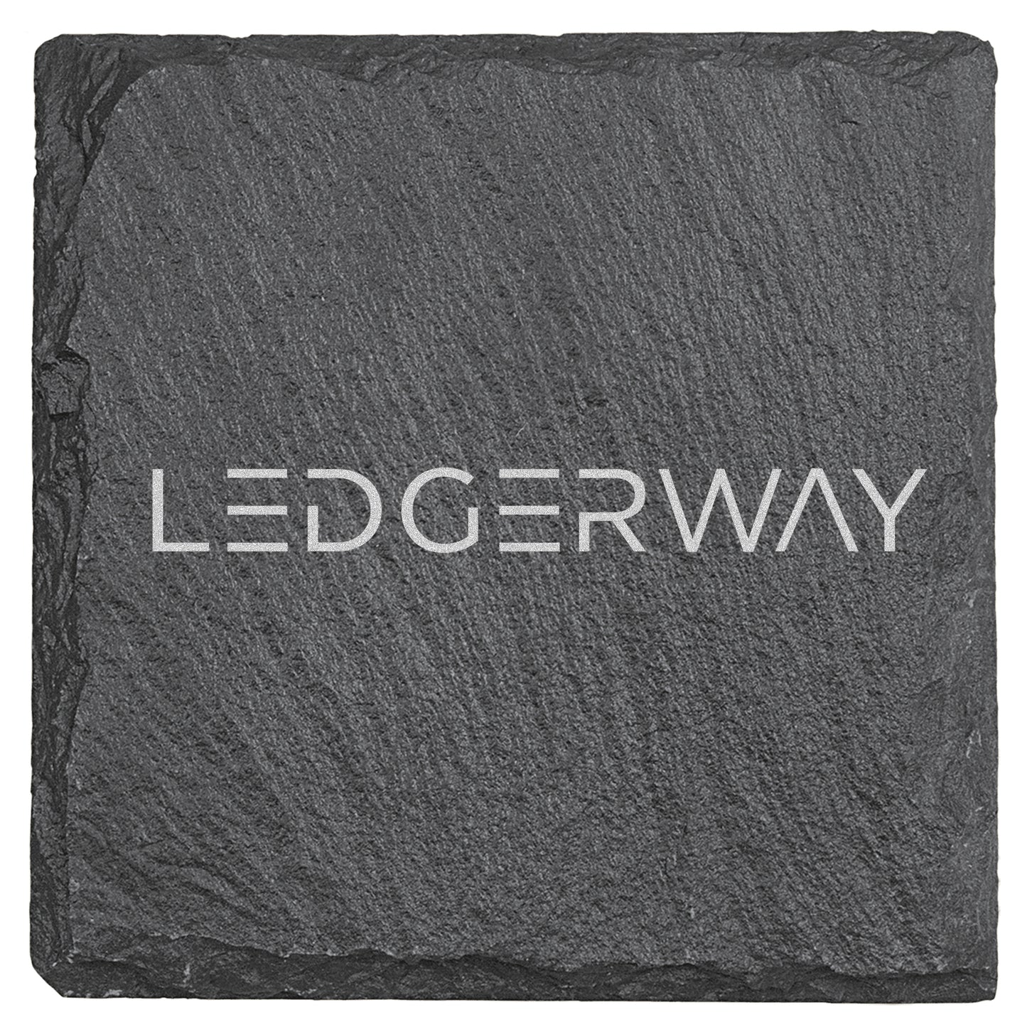 LEDGERWAY 6 Piece Square Slate Coaster Set