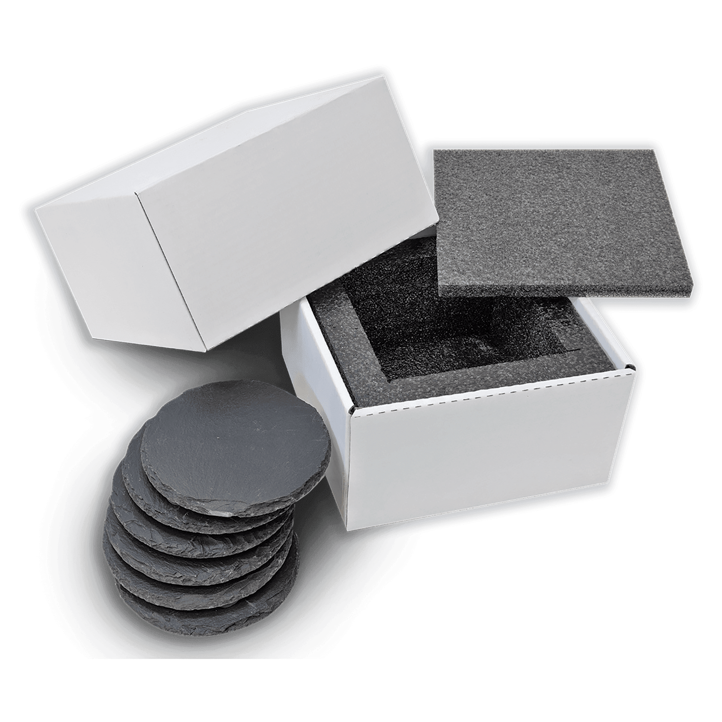 [Swag Store Ready] 6 Piece Round Slate Coaster Set