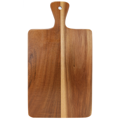 Acacia Wood/Slate Serving and Cutting Board with Handle