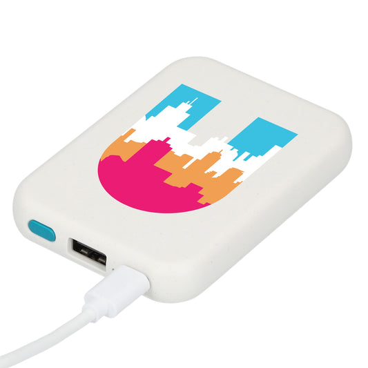 Recycled ABS 3000 mAh Wireless Power Bank with Full Color Print