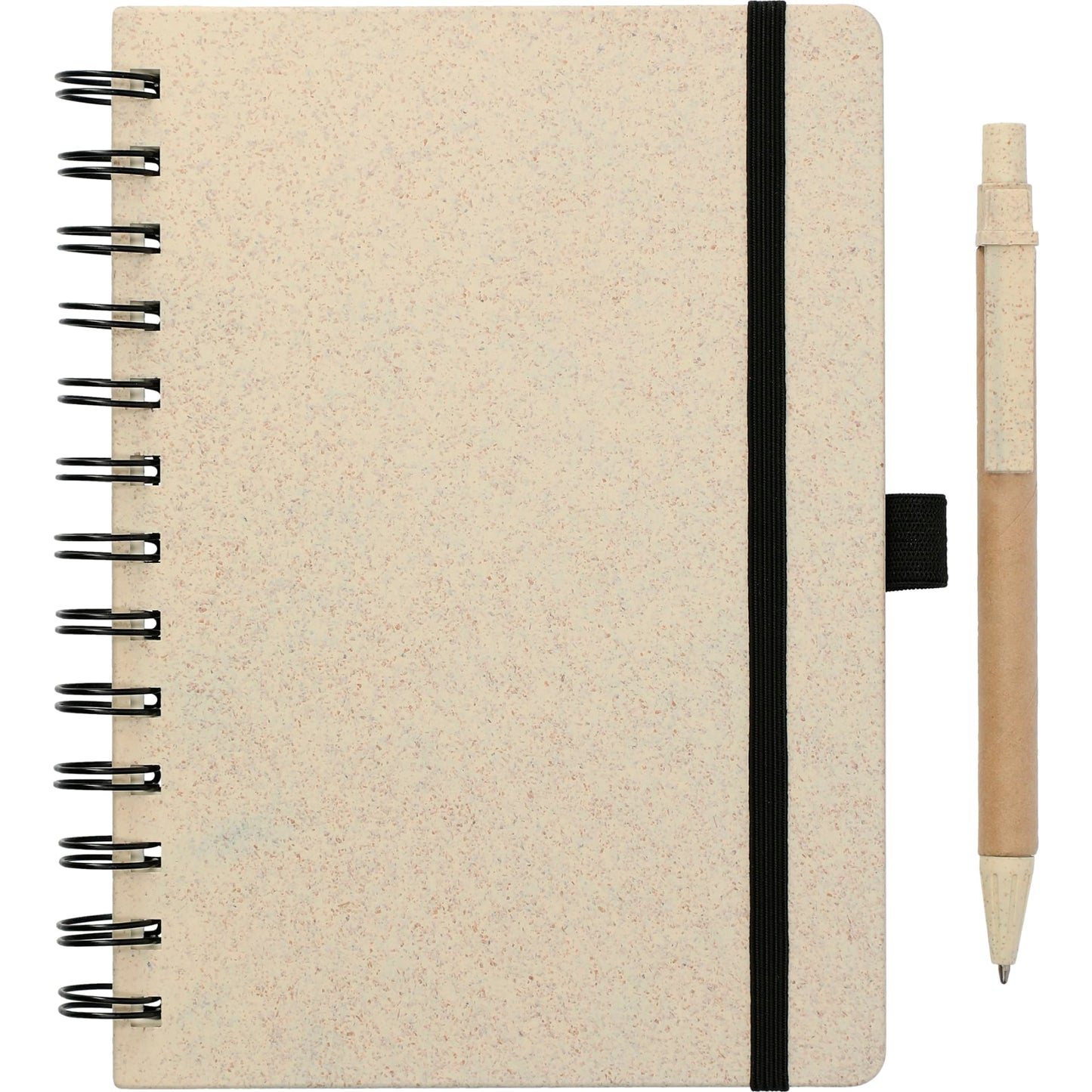 5" x 7" FSC® Mix Wheat Straw Notebook with Pen