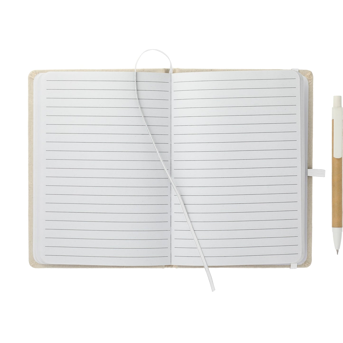 5" x 7" Organic Cotton Bound Notebook w/Pen