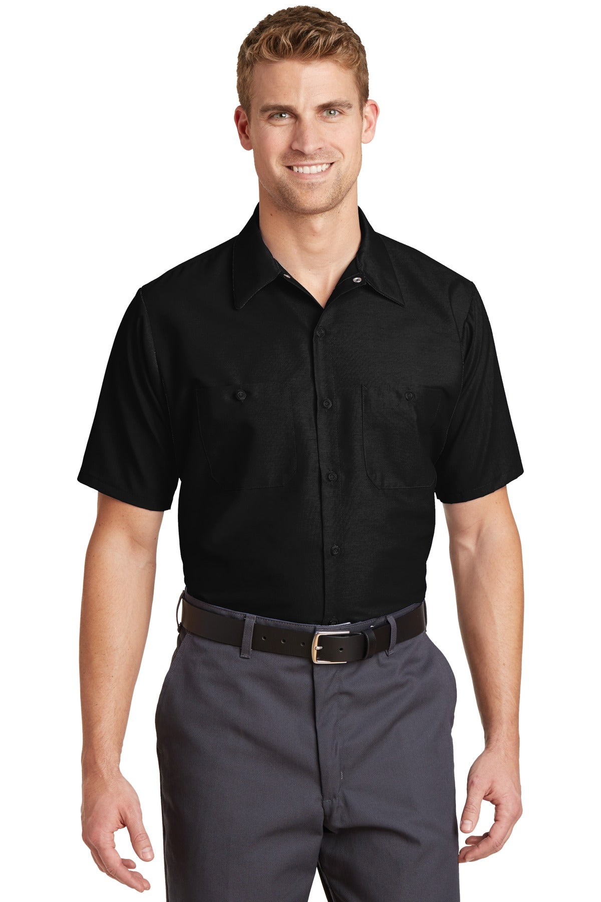 Red Kap® Long Size Short Sleeve Industrial Work Shirt