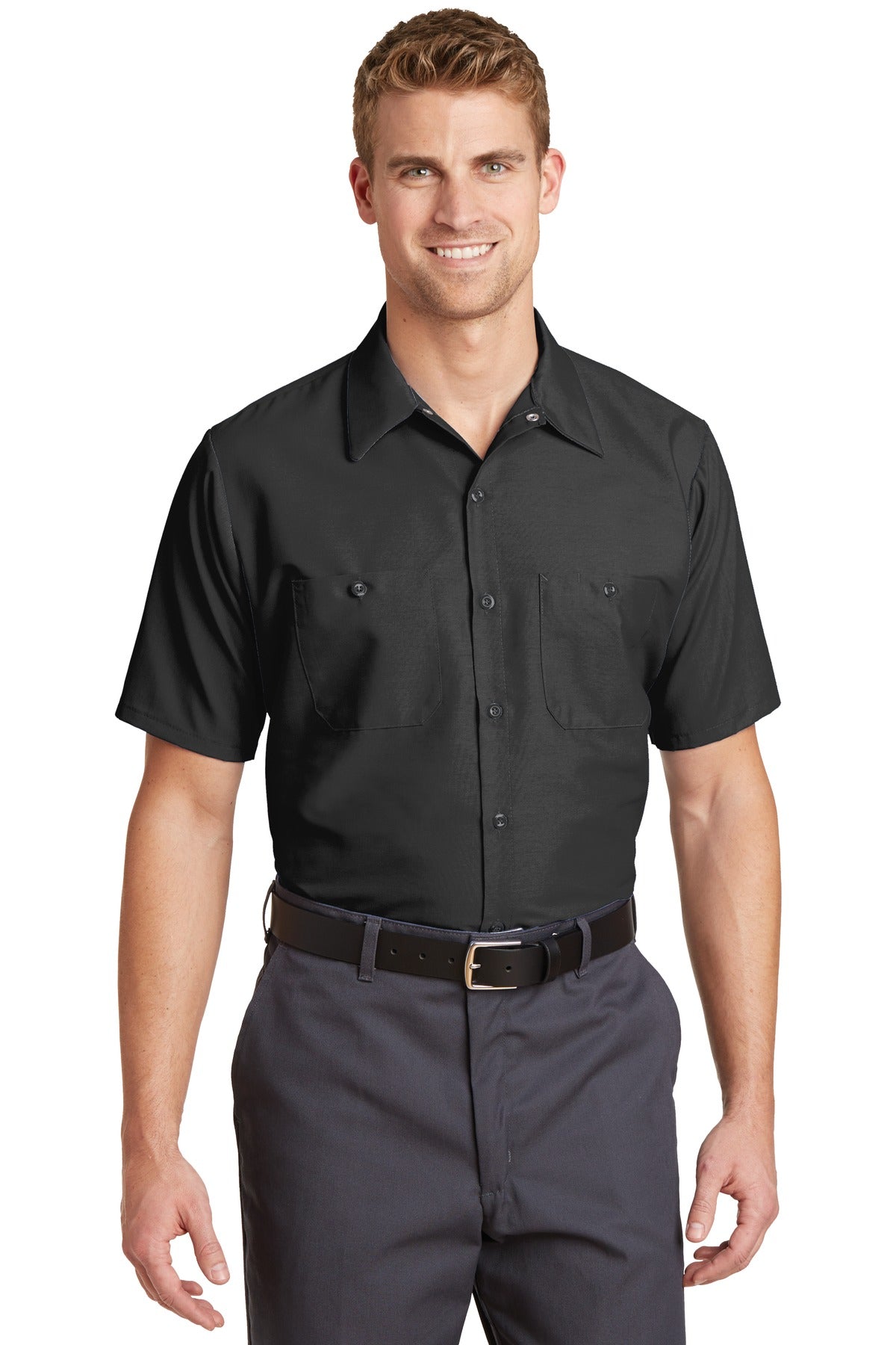 Red Kap® Long Size Short Sleeve Industrial Work Shirt