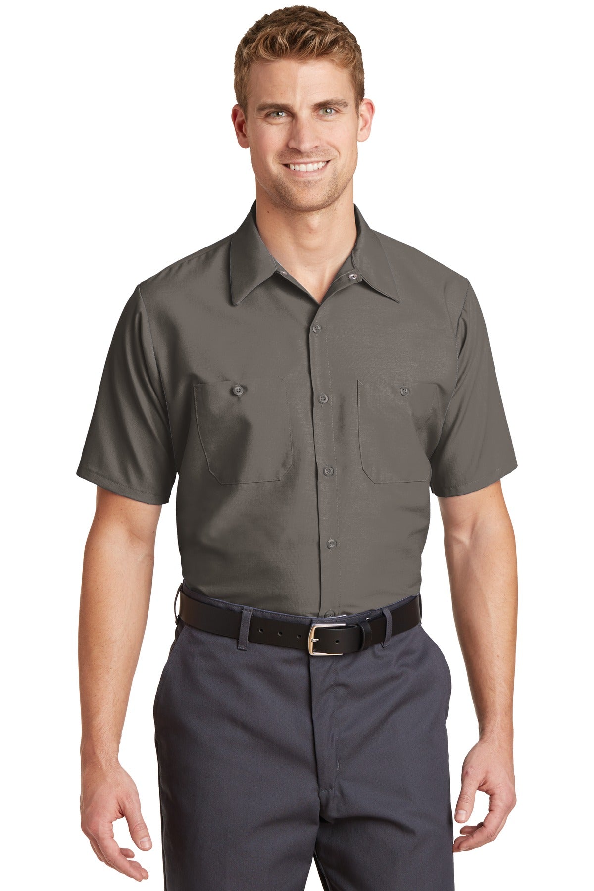 Red Kap® Long Size Short Sleeve Industrial Work Shirt