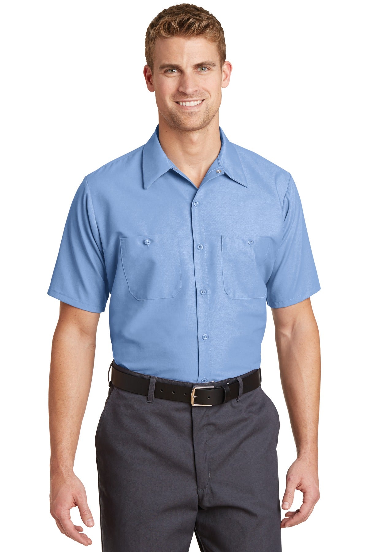 Red Kap® Long Size Short Sleeve Industrial Work Shirt