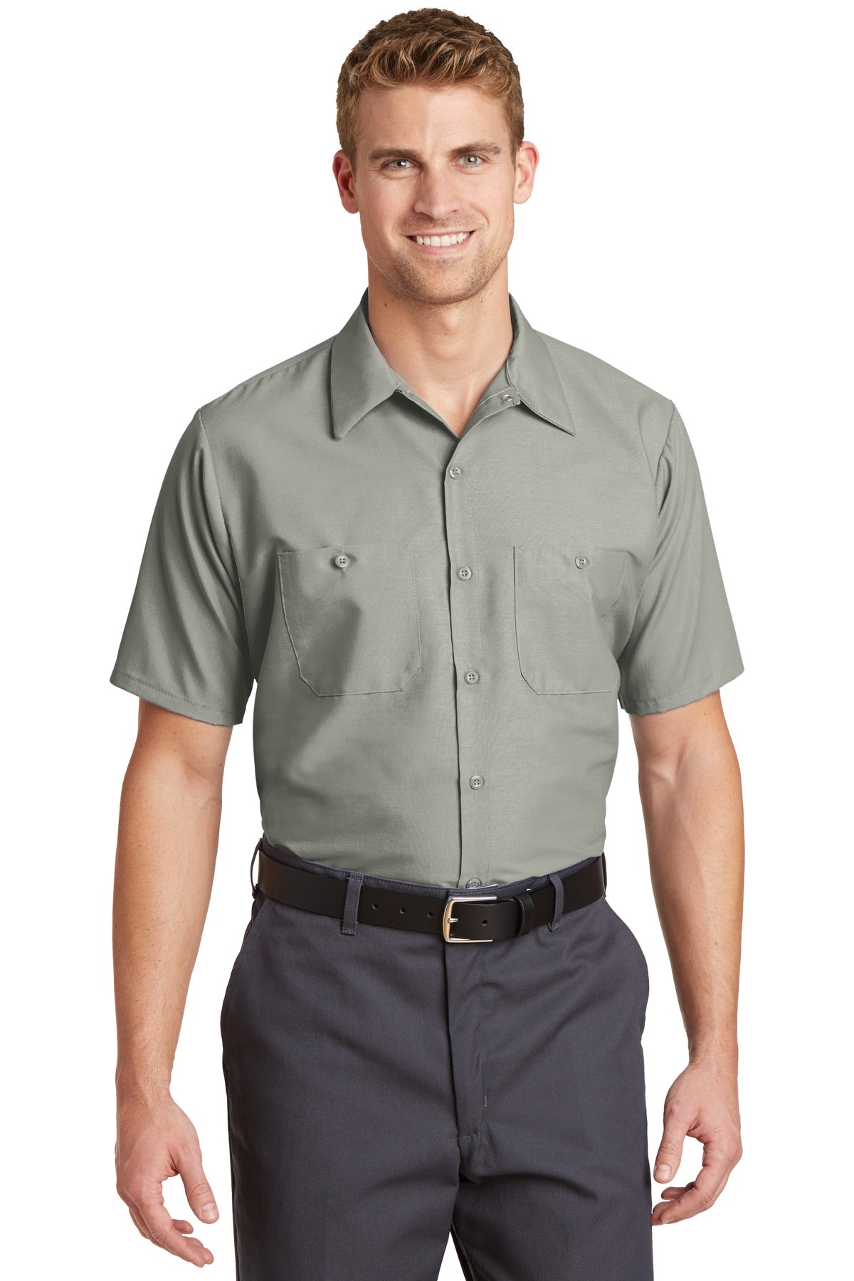Red Kap® Long Size Short Sleeve Industrial Work Shirt