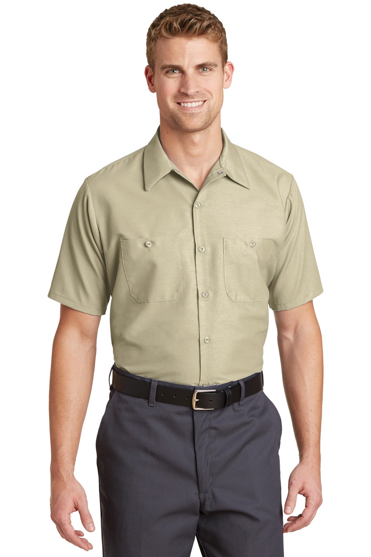 Red Kap® Long Size Short Sleeve Industrial Work Shirt