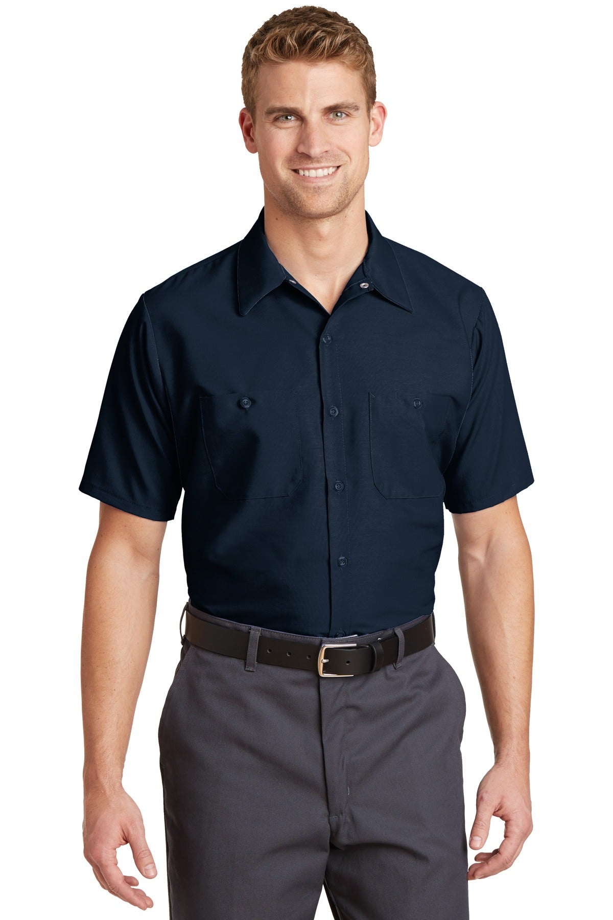Red Kap® Long Size Short Sleeve Industrial Work Shirt