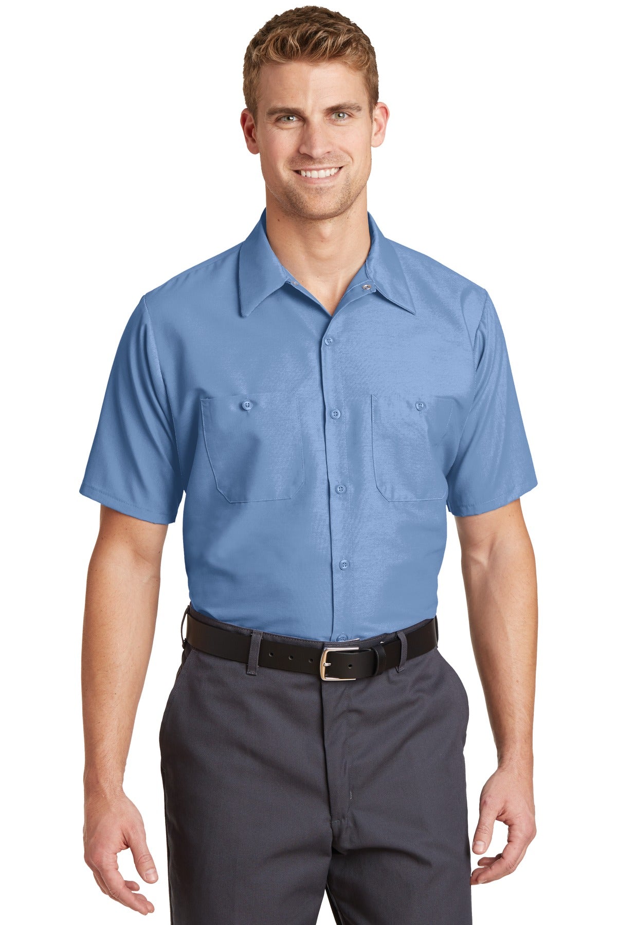 Red Kap® Long Size Short Sleeve Industrial Work Shirt