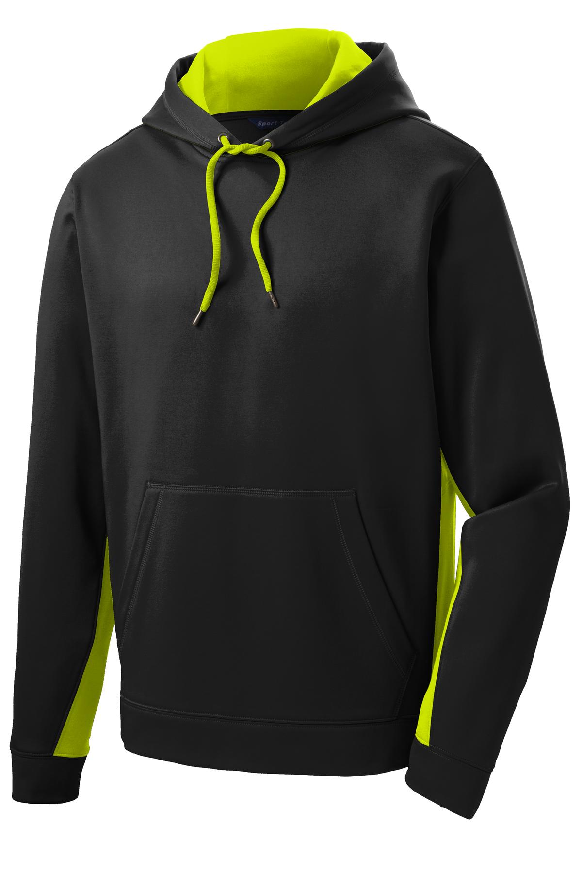 Sport-Tek® Sport-Wick® Fleece Colorblock Hooded Pullover