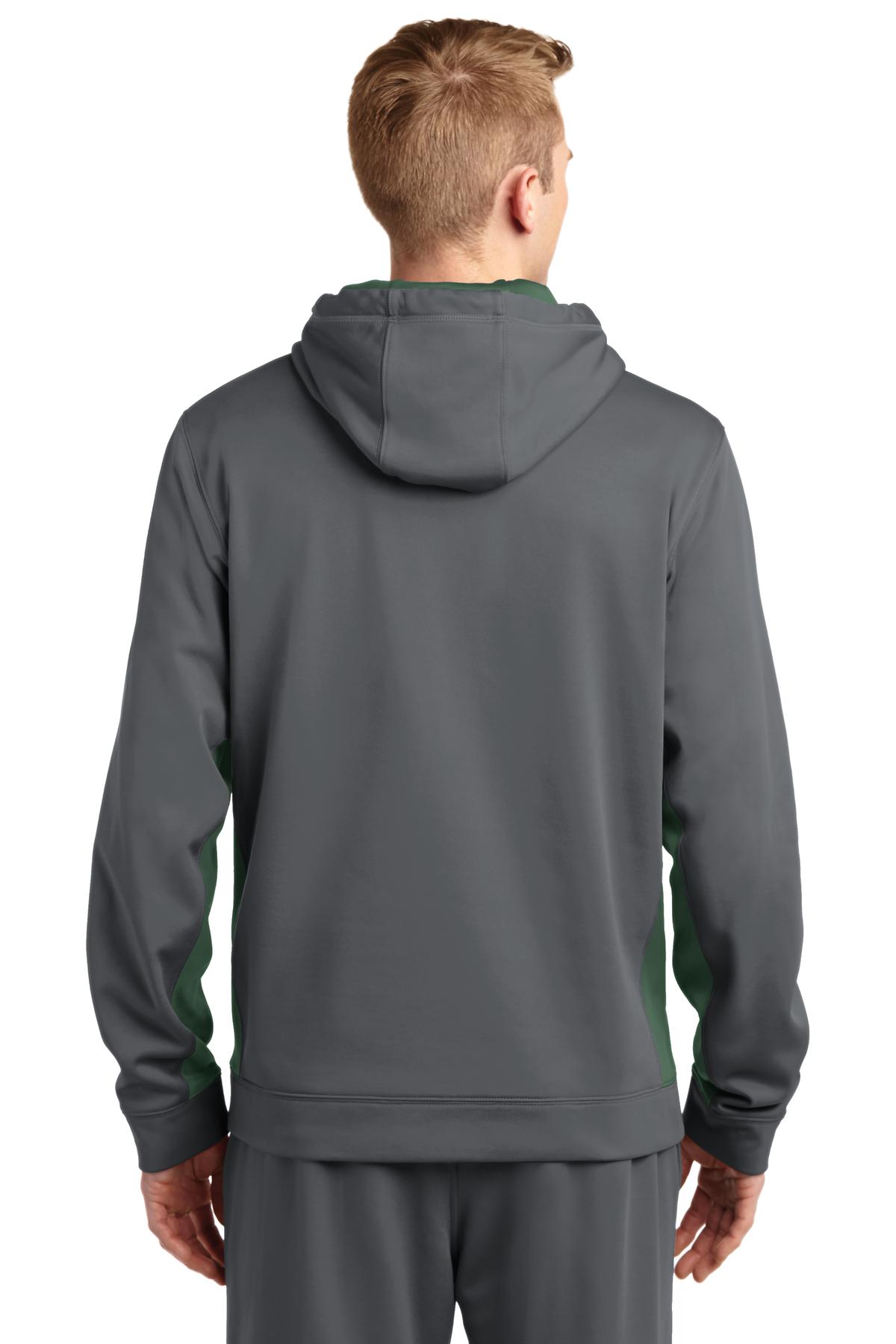 Sport-Tek® Sport-Wick® Fleece Colorblock Hooded Pullover