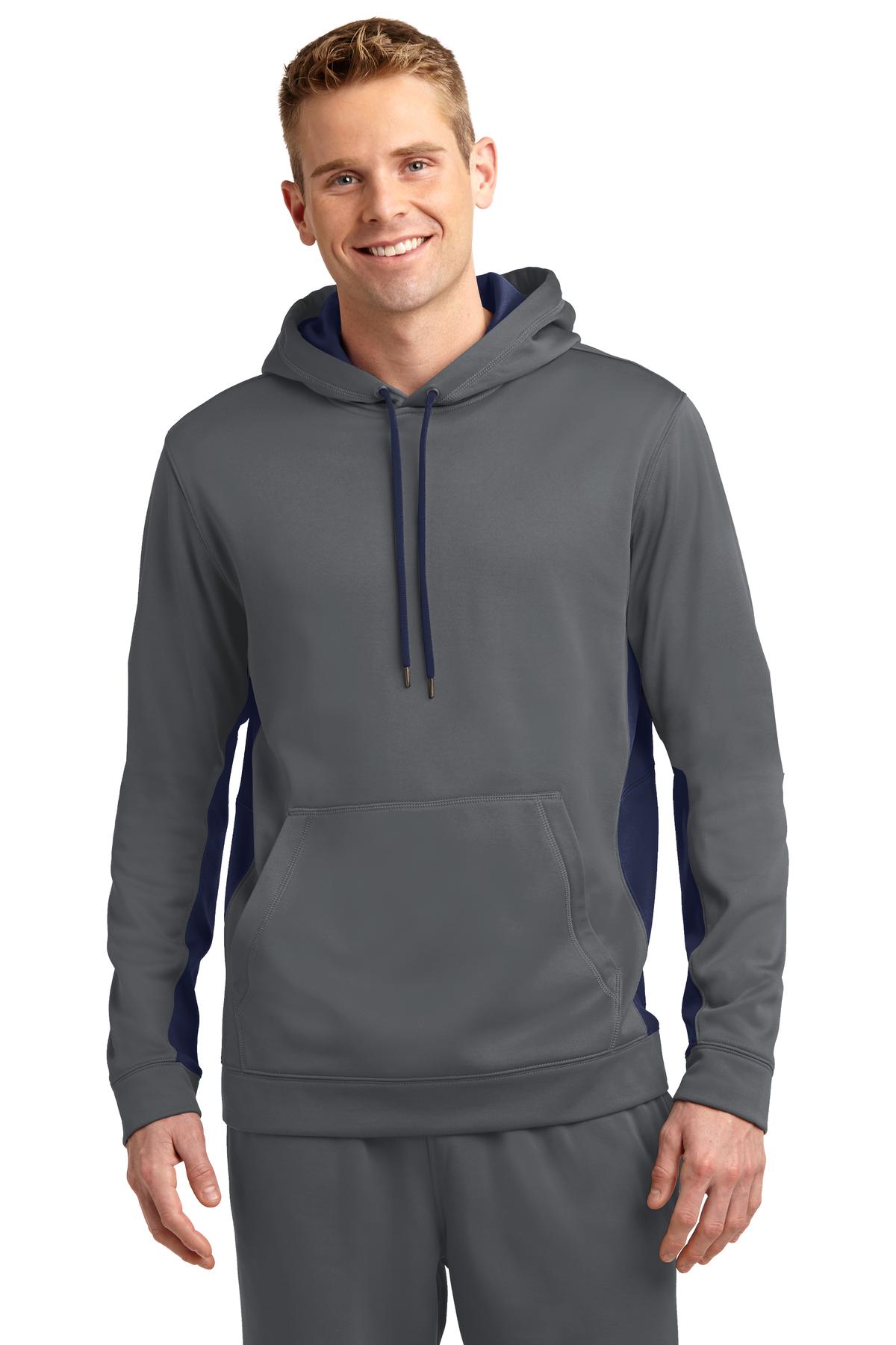 Sport-Tek® Sport-Wick® Fleece Colorblock Hooded Pullover