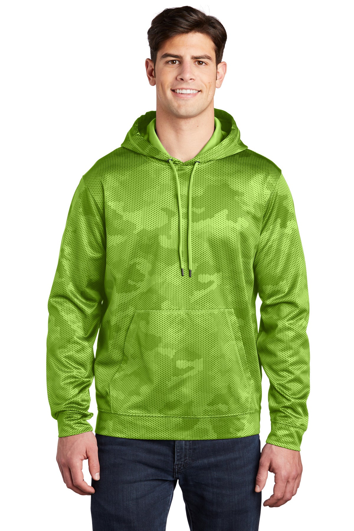 Sport-Tek® Sport-Wick® CamoHex Fleece Hooded Pullover