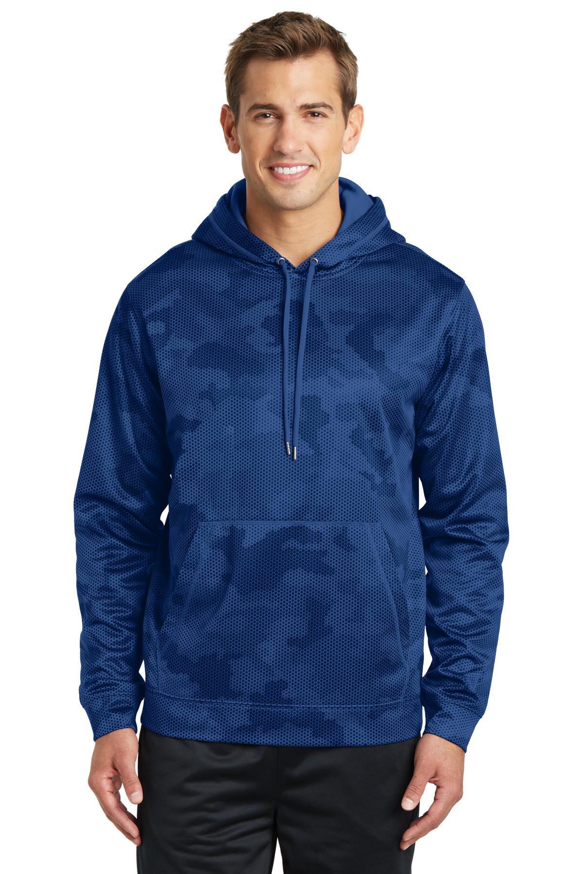 Sport-Tek® Sport-Wick® CamoHex Fleece Hooded Pullover