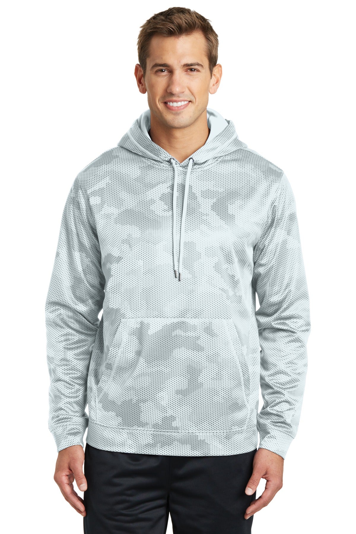 Sport-Tek® Sport-Wick® CamoHex Fleece Hooded Pullover