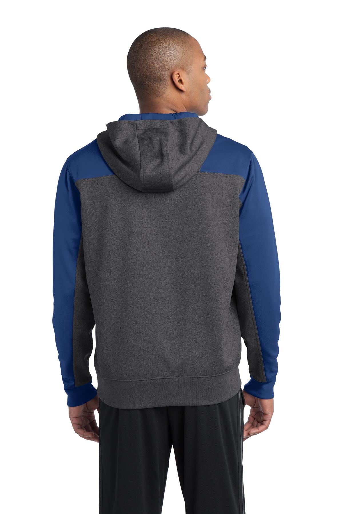 Sport-Tek® Tech Fleece Colorblock 1/4-Zip Hooded Sweatshirt